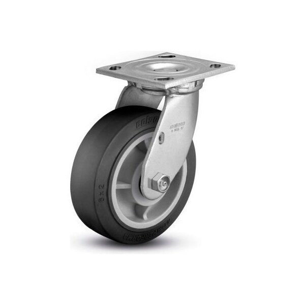 8" Caster with Swivel Plate, 4" x 4-1/2" Plate, 675 Lb. Capacity